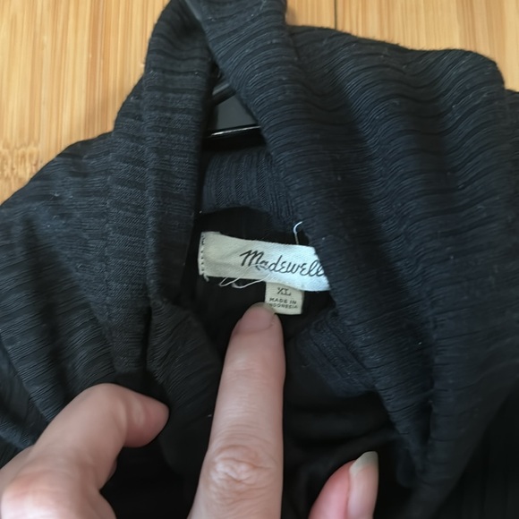 Madewell black ribbed turtleneck - Picture 2 of 2